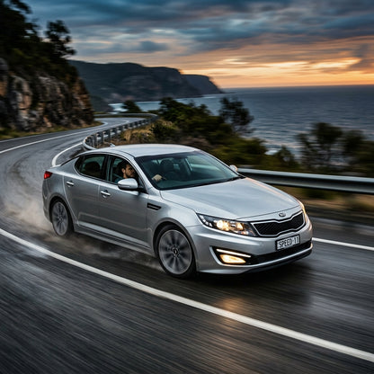 Action Shot: Kia Optima Driving Fast
