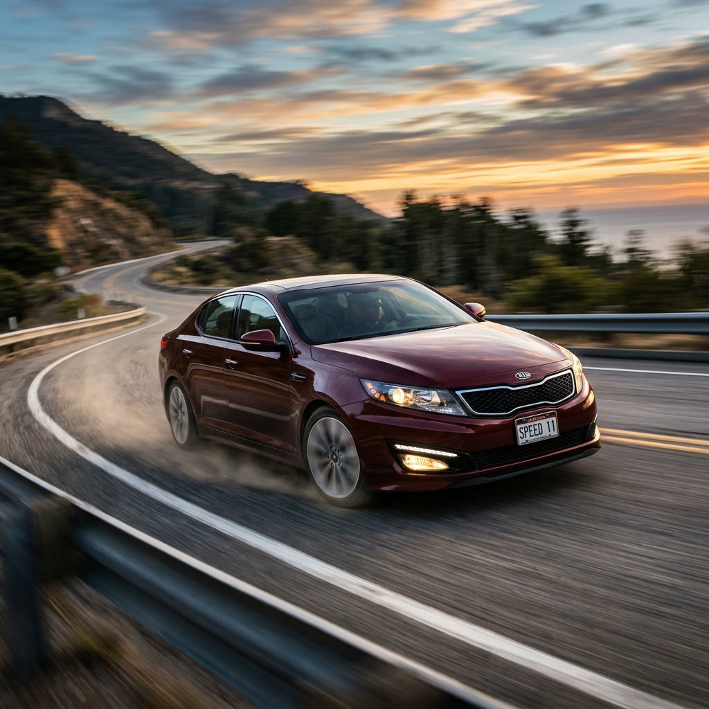 Action Shot: Kia Optima Driving Fast