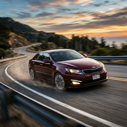 Action Shot: Kia Optima Driving Fast