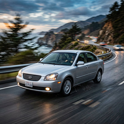 Action Shot: Kia Optima Driving Fast