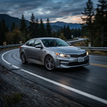 Action Shot: Kia Optima Driving Fast