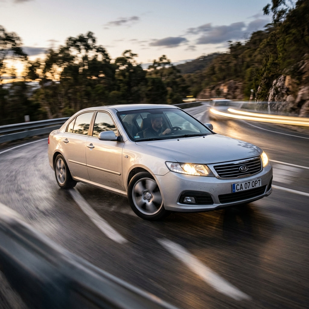 Action Shot: Kia Optima Driving Fast