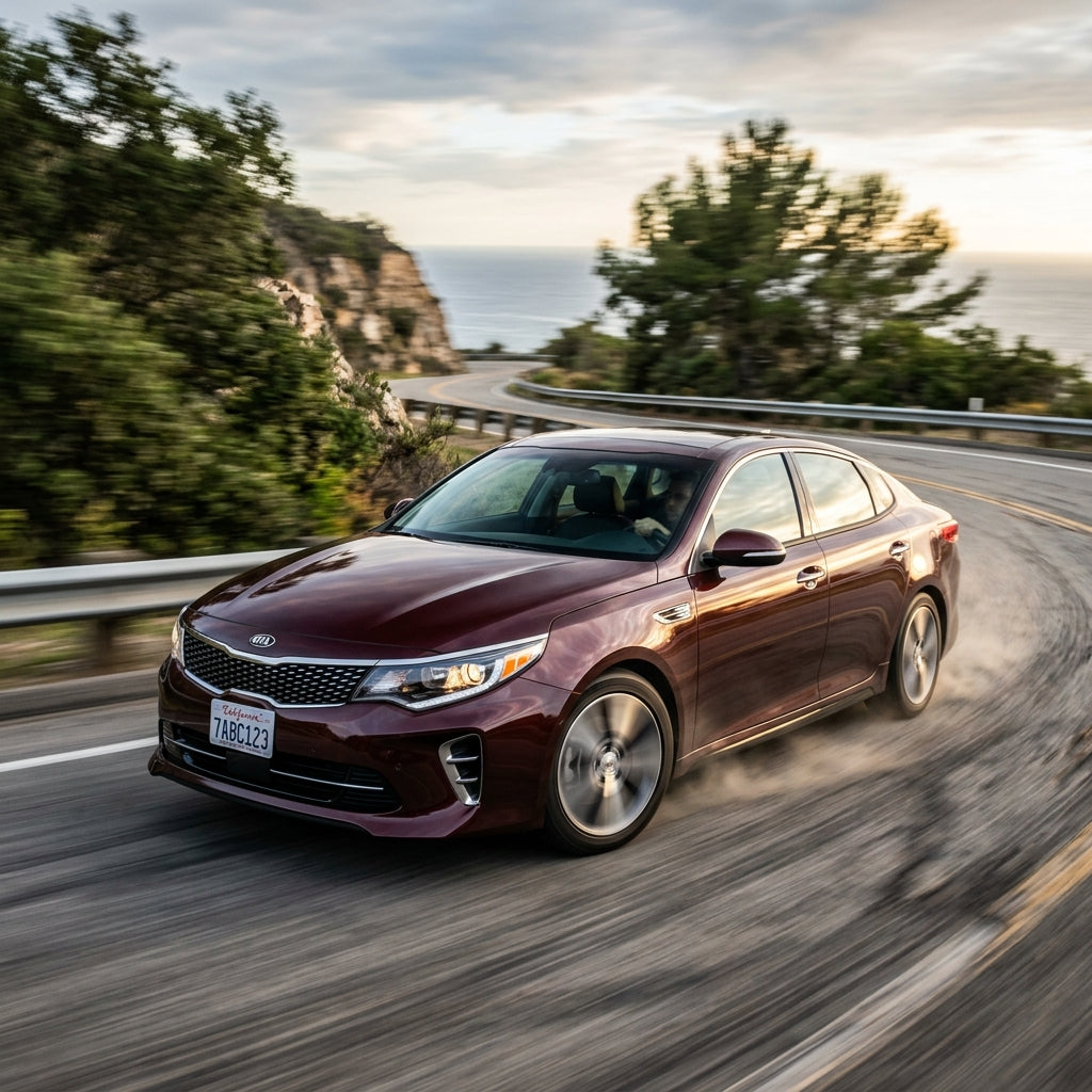 Action Shot: Kia Optima Driving Fast