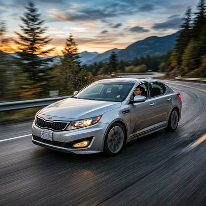 Action Shot: Kia Optima Driving Fast