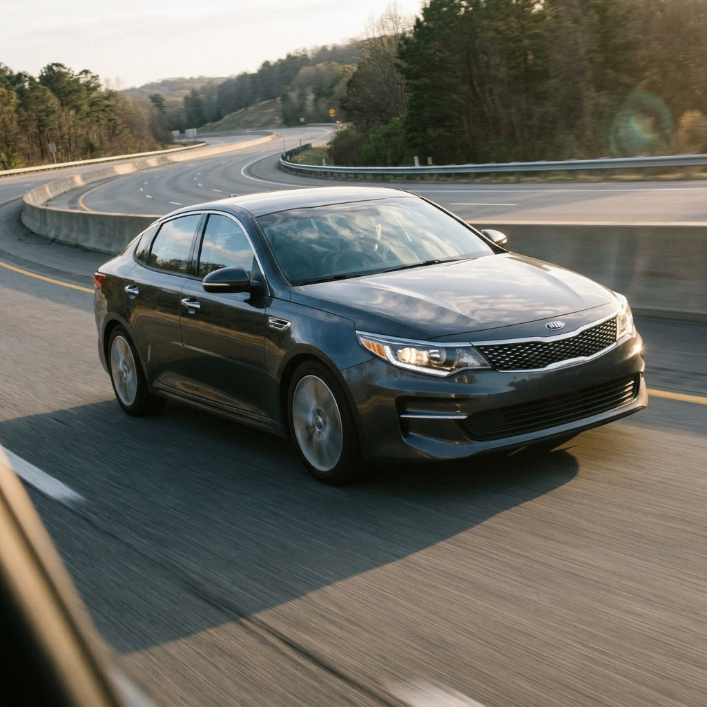 Action Shot: Kia Optima Driving Fast