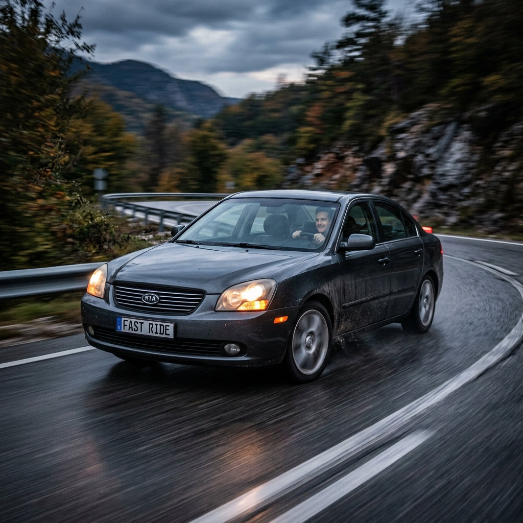 Action Shot: Kia Optima Driving Fast
