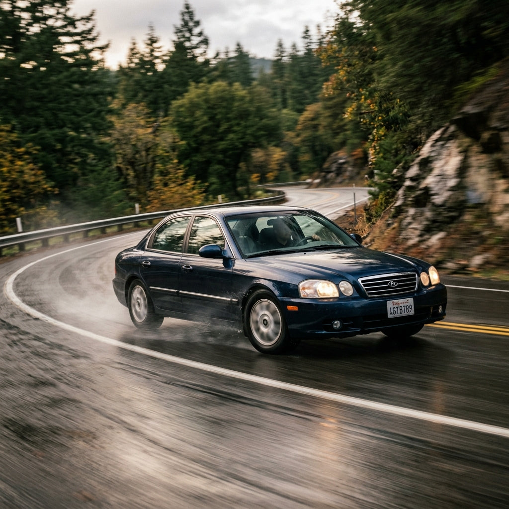 Action Shot: Kia Optima Driving Fast