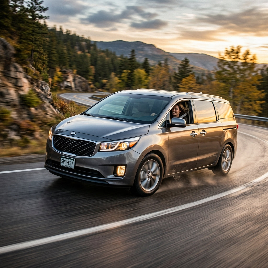 Action Shot: Kia Sedona Driving Fast