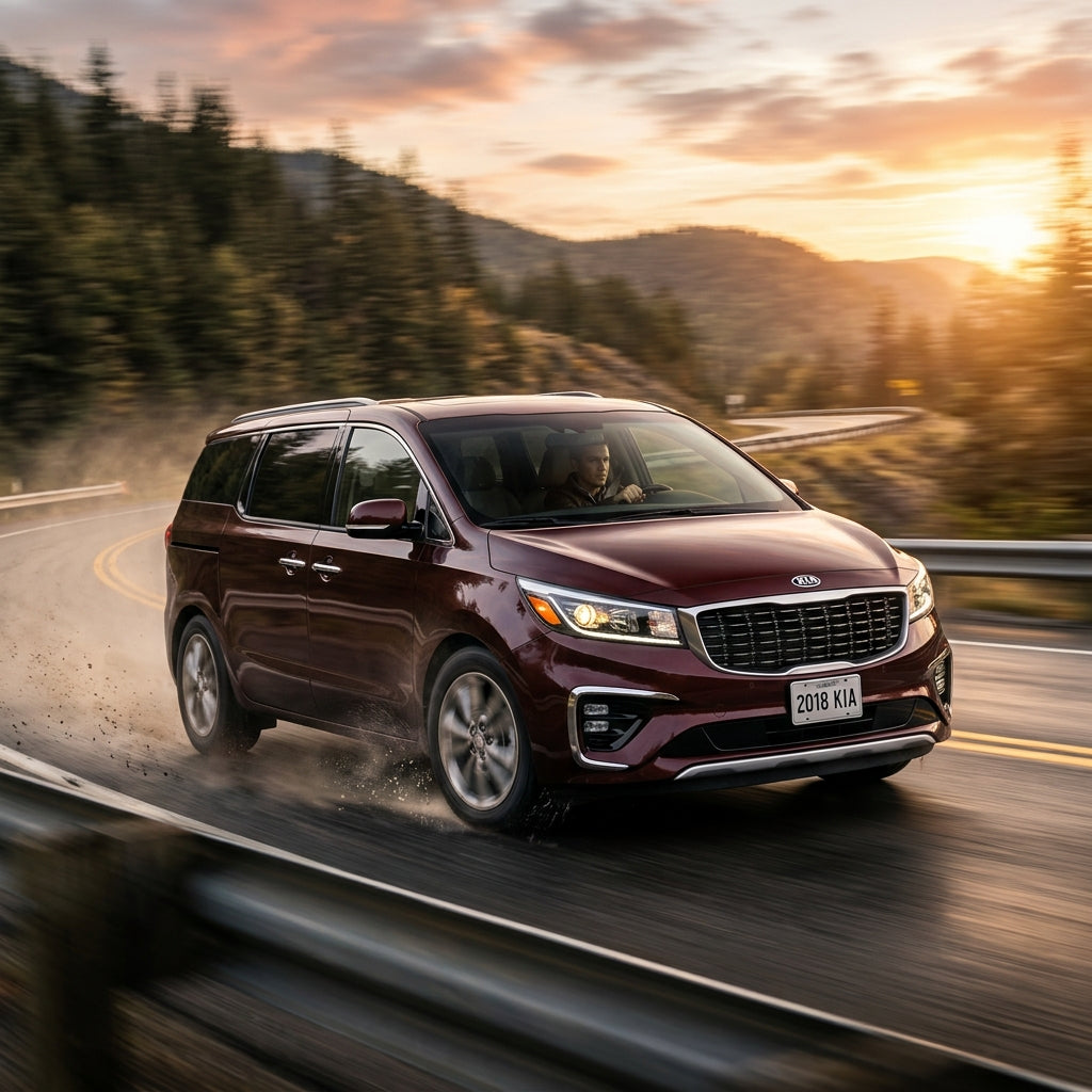 Action Shot: Kia Sedona Driving Fast