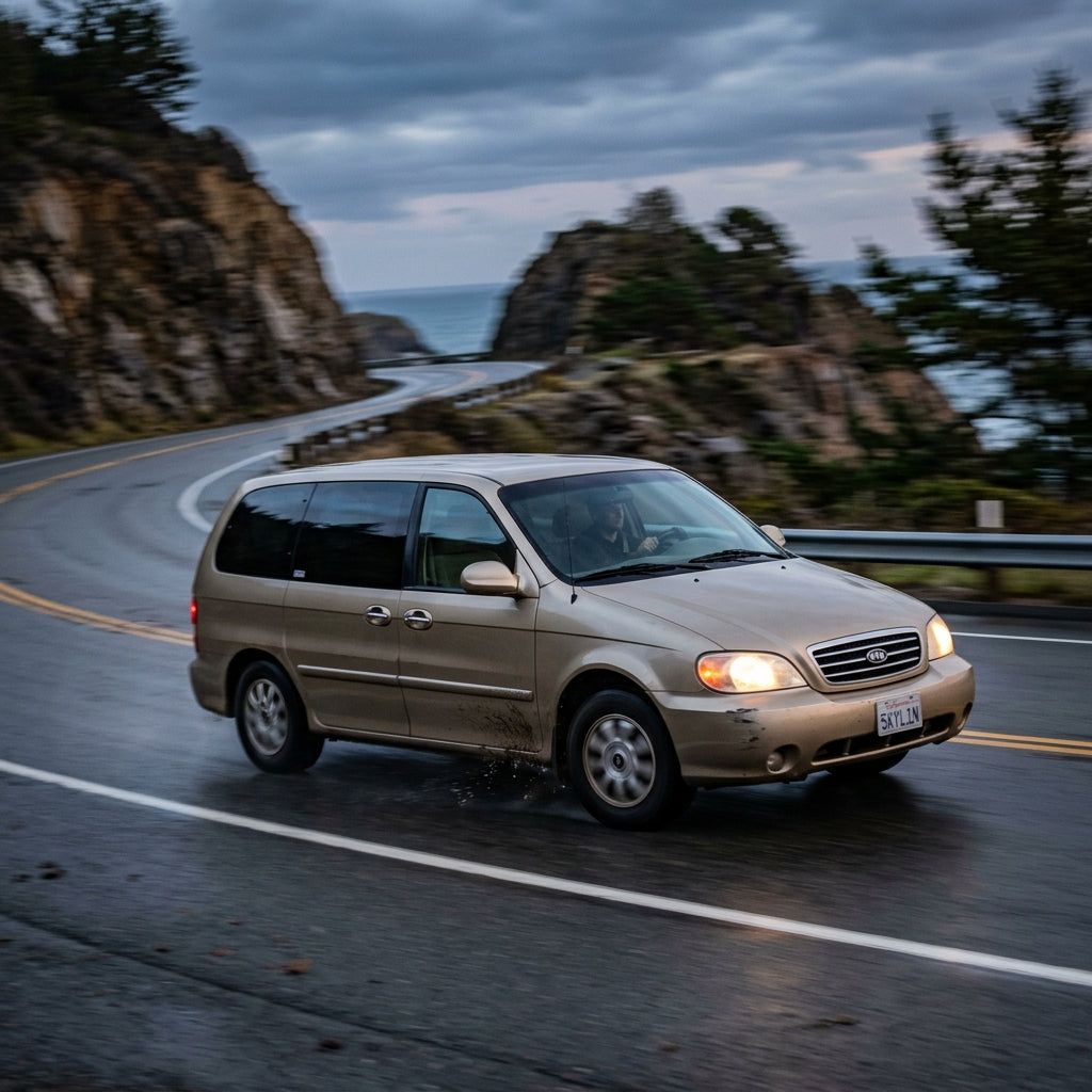 Action Shot: Kia Sedona Driving Fast