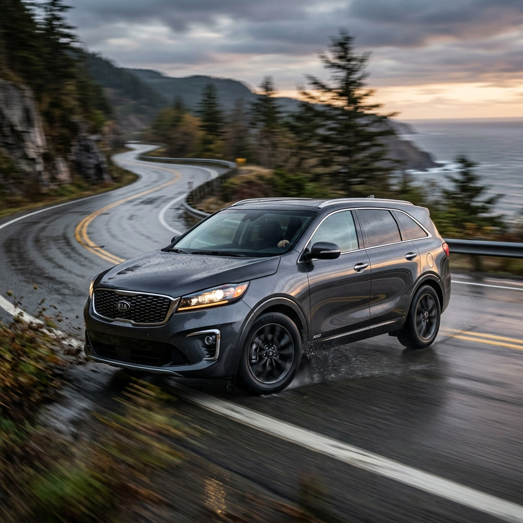 Action Shot: Kia Sorento Driving Fast