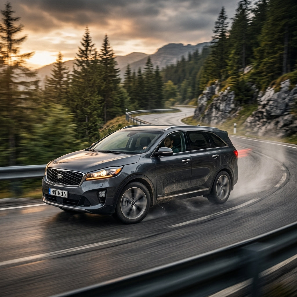 Action Shot: Kia Sorento Driving Fast