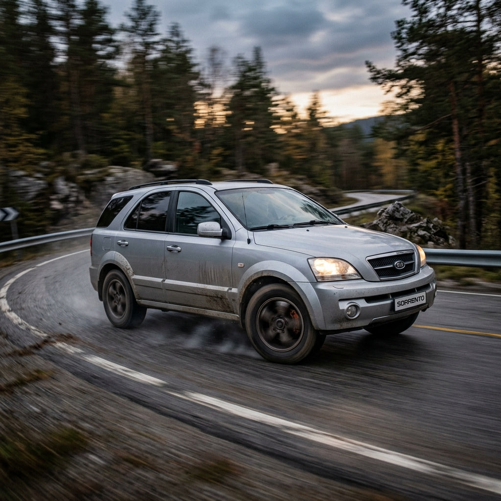 Action Shot: Kia Sorento Driving Fast