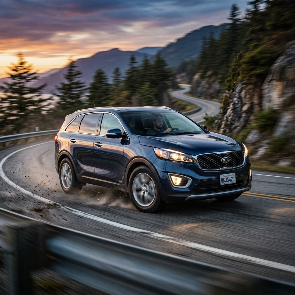 Action Shot: Kia Sorento Driving Fast