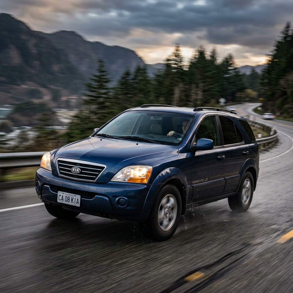 Action Shot: Kia Sorento Driving Fast