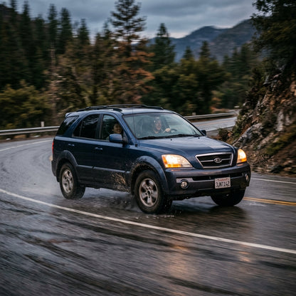 Action Shot: Kia Sorento Driving Fast