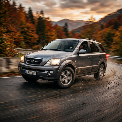 Action Shot: Kia Sorento Driving Fast