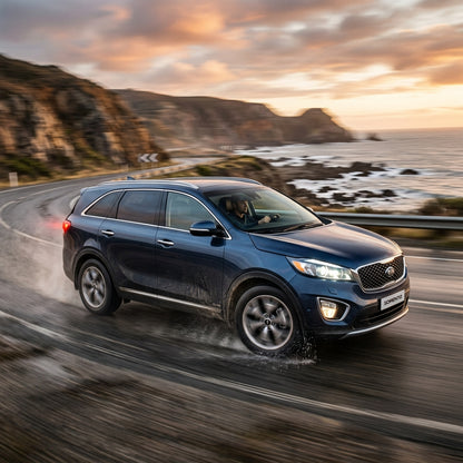 Action Shot: Kia Sorento Driving Fast