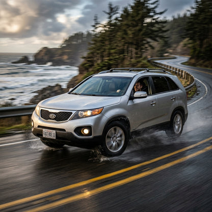 Action Shot: Kia Sorento Driving Fast