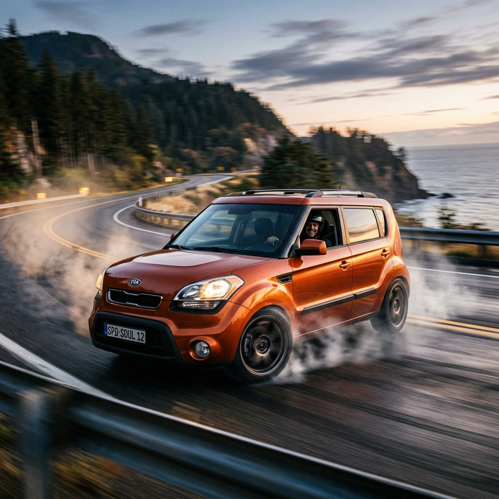 Action Shot: Kia Soul Driving Fast