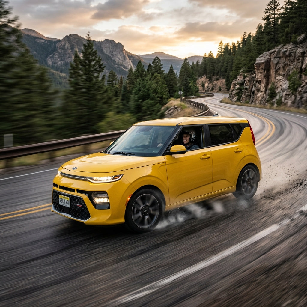 Action Shot: Kia Soul Driving Fast