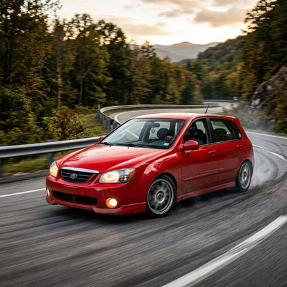 Action Shot: Kia Spectra,Spectra5 Driving Fast