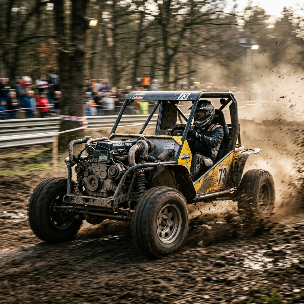 Action Shot: Kubota V1702,V1703,V1902,V1903 Driving Fast