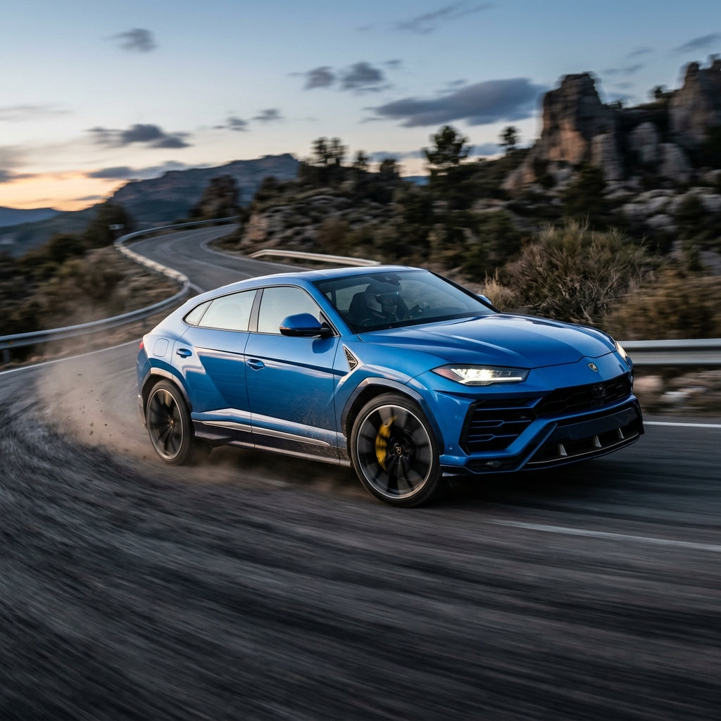Action Shot: Lamborghini Urus Driving Fast
