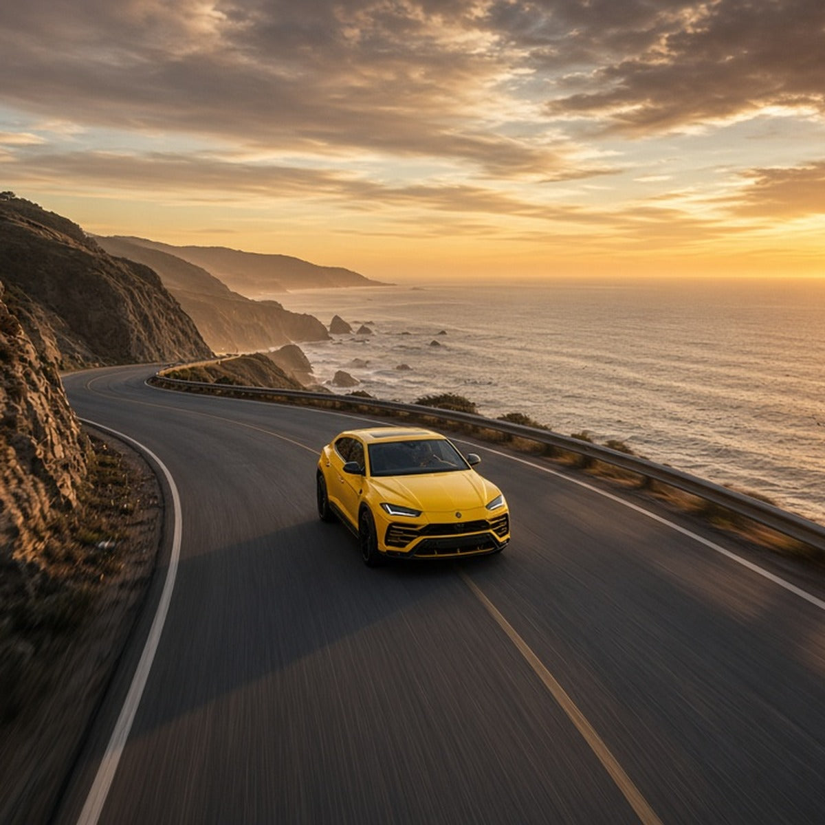 Performance Catted Downpipes for Lamborghini Urus (2018-2024) 4.0L - Lamborghini Urus driving fast