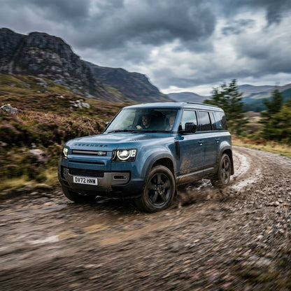 Action Shot: Land Rover Defender Driving Fast