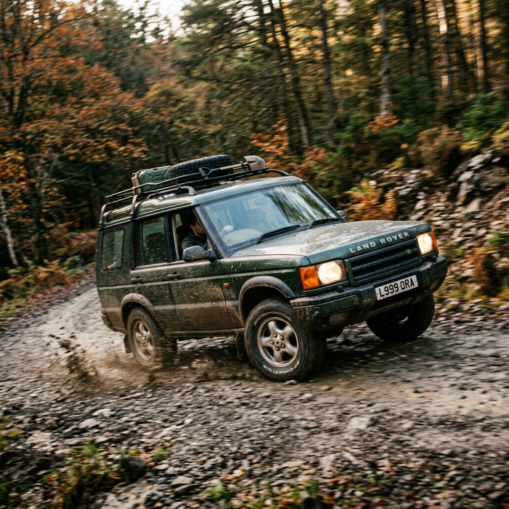 Action Shot: Land Rover Discovery Driving Fast