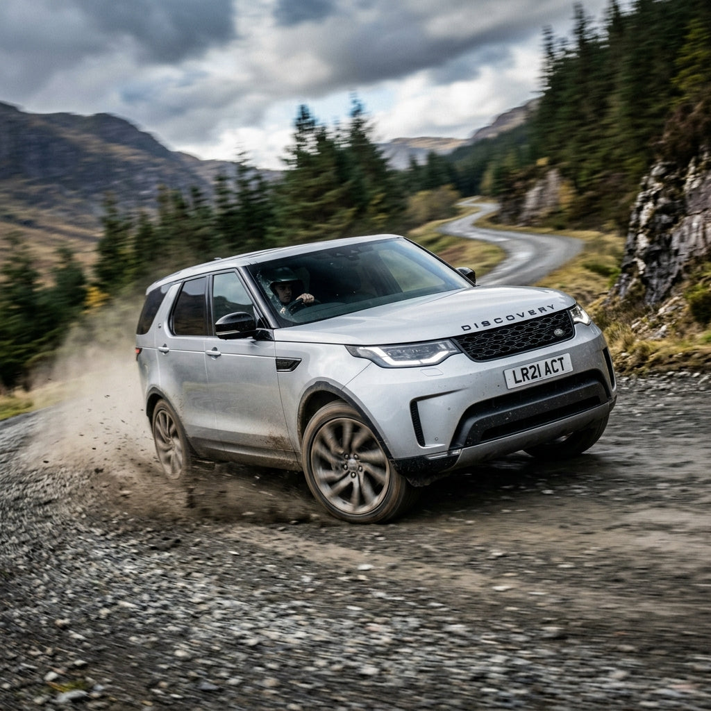Action Shot: Land Rover Discovery Driving Fast
