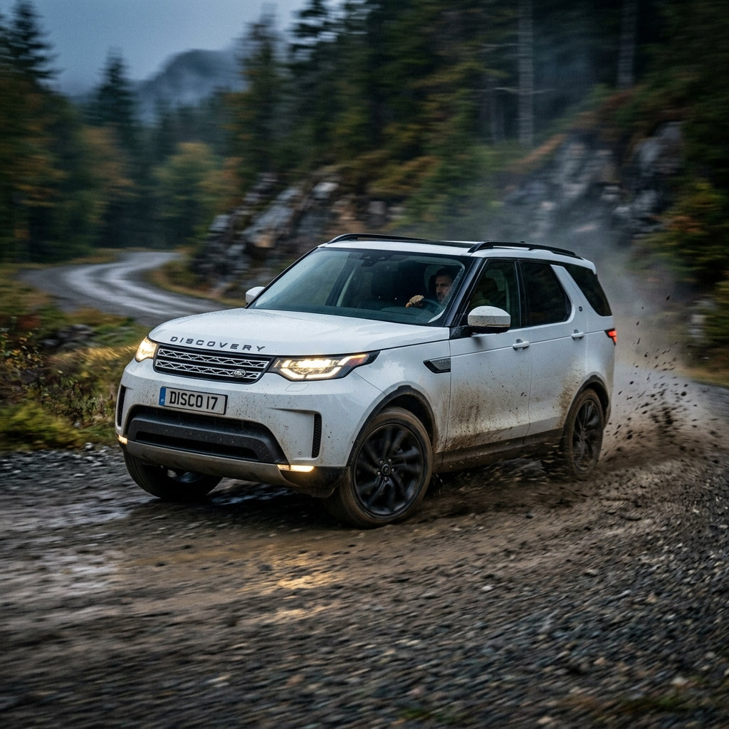 Action Shot: Land Rover Discovery Driving Fast