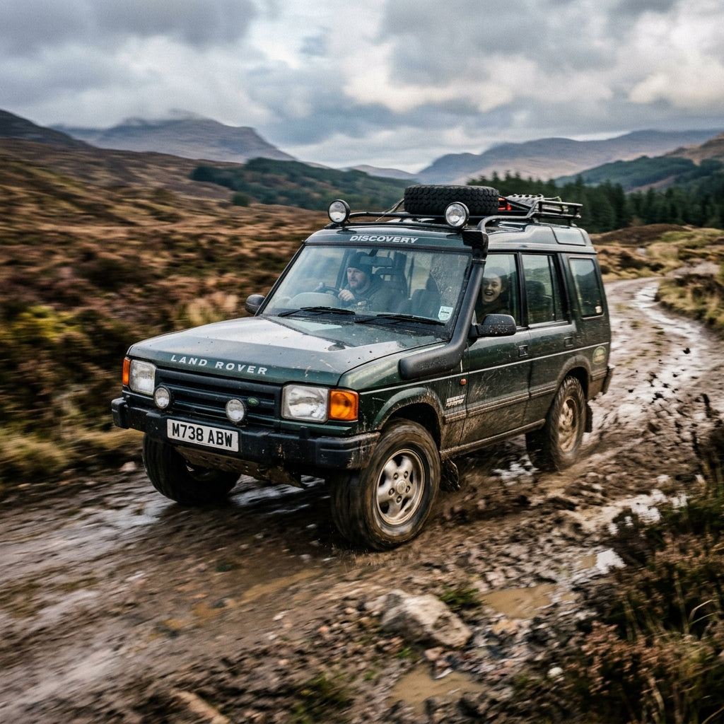 Action Shot: Land Rover Discovery Driving Fast