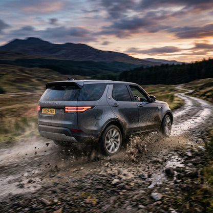 Action Shot: Land Rover Discovery Driving Fast