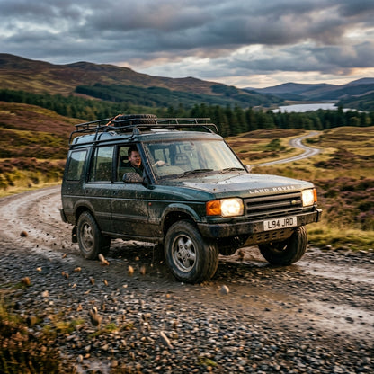 Action Shot: Land Rover Discovery Driving Fast