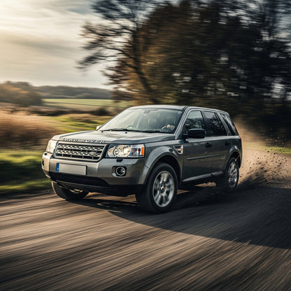 Action Shot: Land Rover LR2 Driving Fast