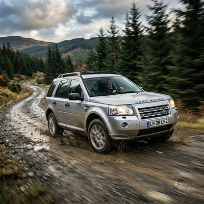 Action Shot: Land Rover LR2 Driving Fast