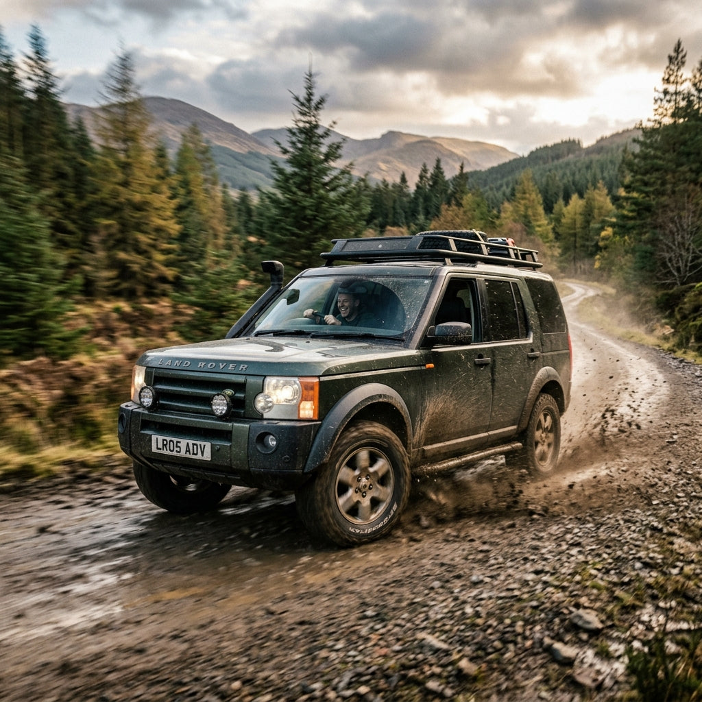Action Shot: Land Rover LR3 Driving Fast