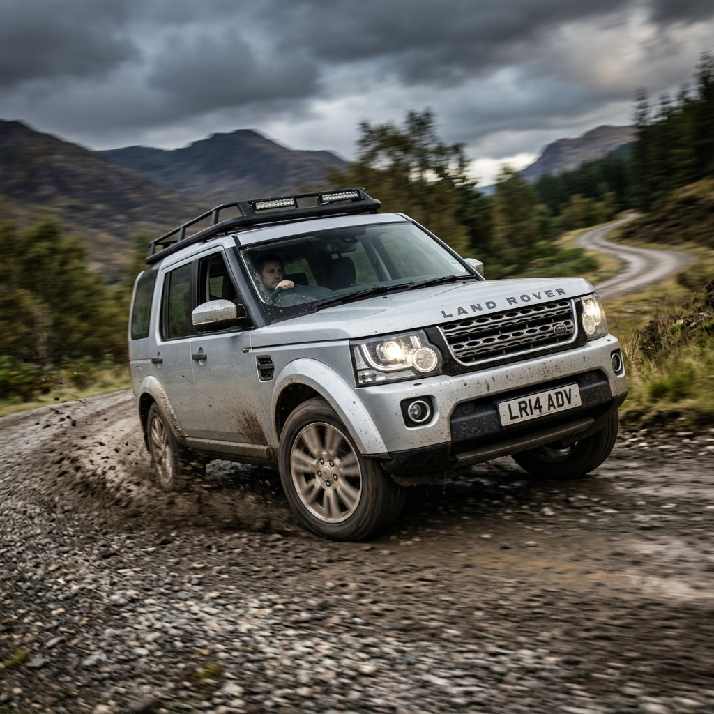 Action Shot: Land Rover LR4 Driving Fast