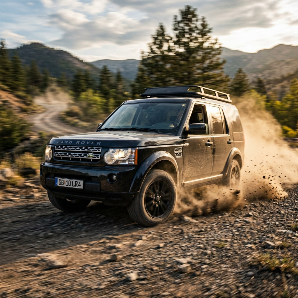 Action Shot: Land Rover LR4 Driving Fast