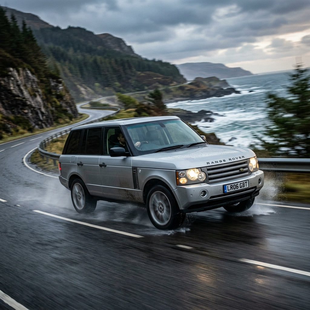 Action Shot: Land Rover Range Rover Driving Fast