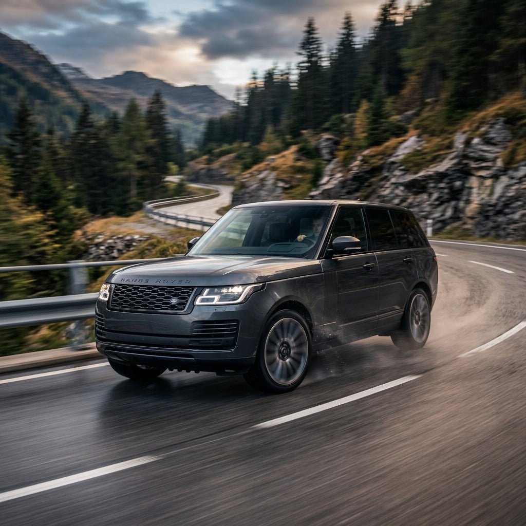 Action Shot: Land Rover Range Rover Driving Fast
