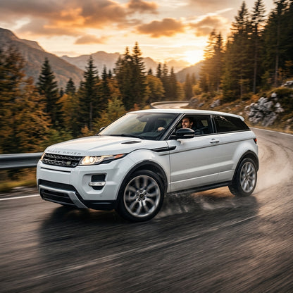 Action Shot: Land Rover Range Rover Evoque Driving Fast
