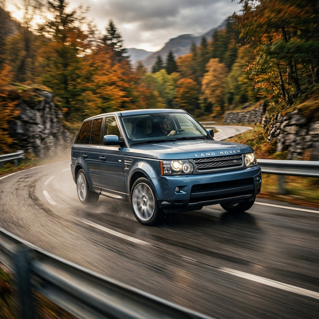 Action Shot: Land Rover Range Rover,Range Rover Sport Driving Fast