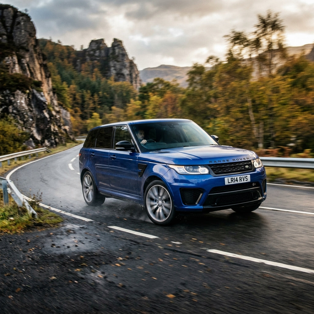Action Shot: Land Rover Range Rover Sport Driving Fast
