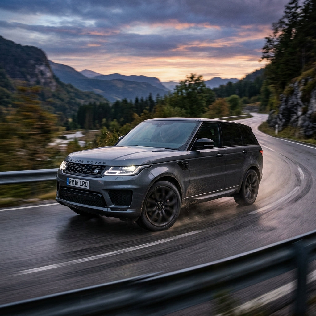 Action Shot: Land Rover Range Rover Sport Driving Fast
