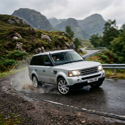 Action Shot: Land Rover Range Rover Sport Driving Fast