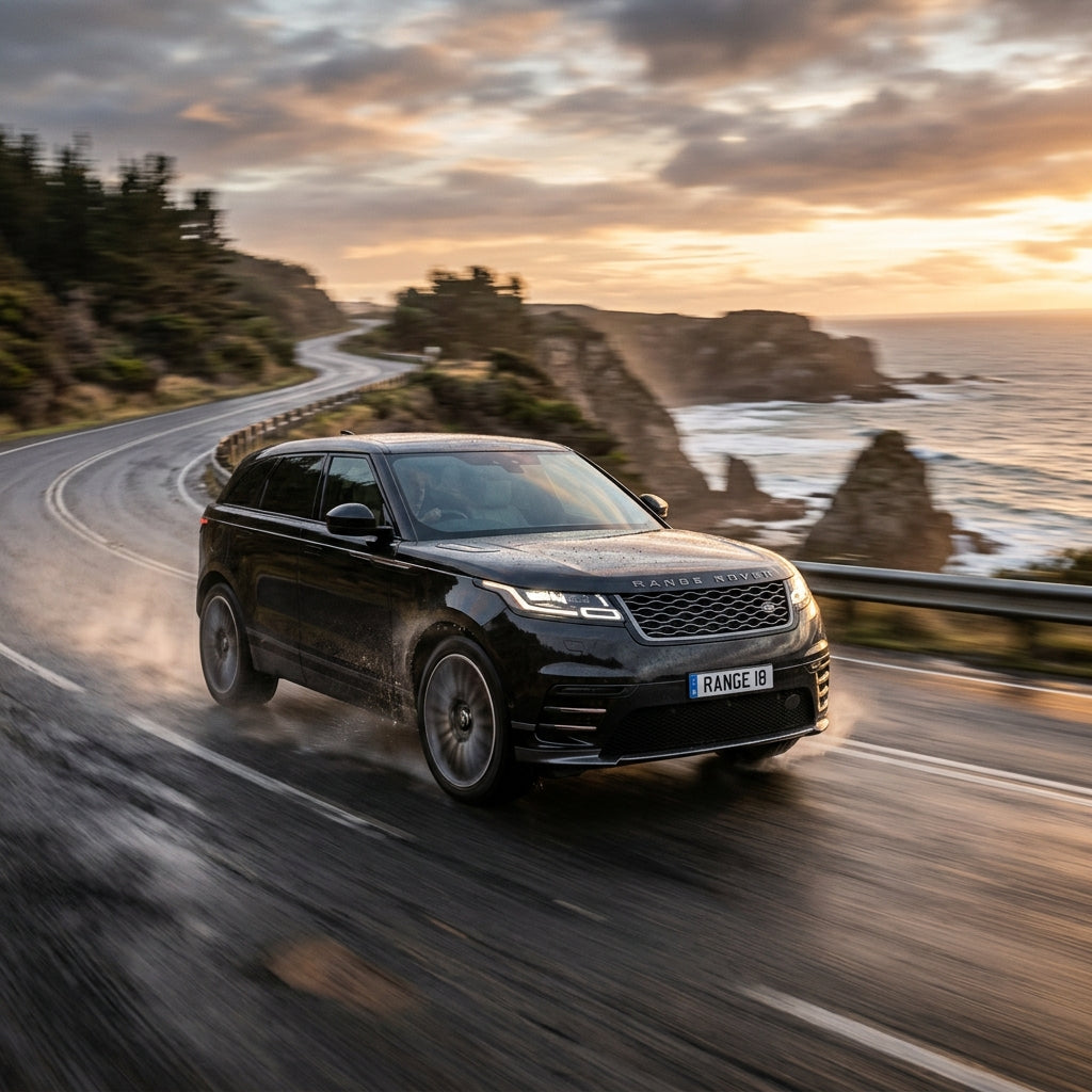 Action Shot: Land Rover Range Rover Velar Driving Fast