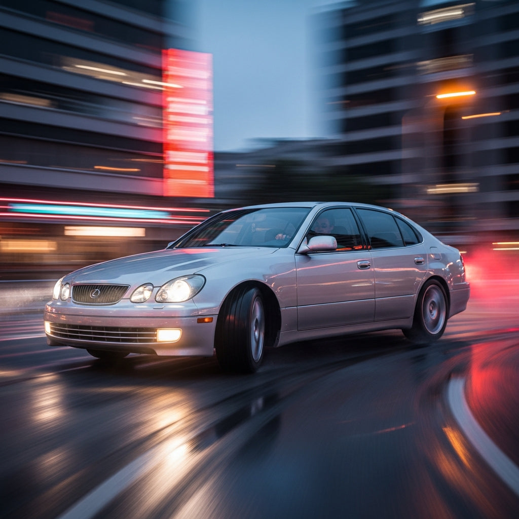 Action Shot: Lexus GS300, IS300 Driving Fast